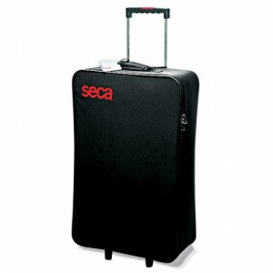 Maleta de transporte para pesa bebés MSI de Beracah Médica, con asa y compartimentos para facilitar el traslado.