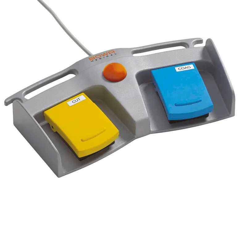 Interruptor de doble pedal con cable de 4 m para electrocirugía, marca Beracah Médica, en imagen.