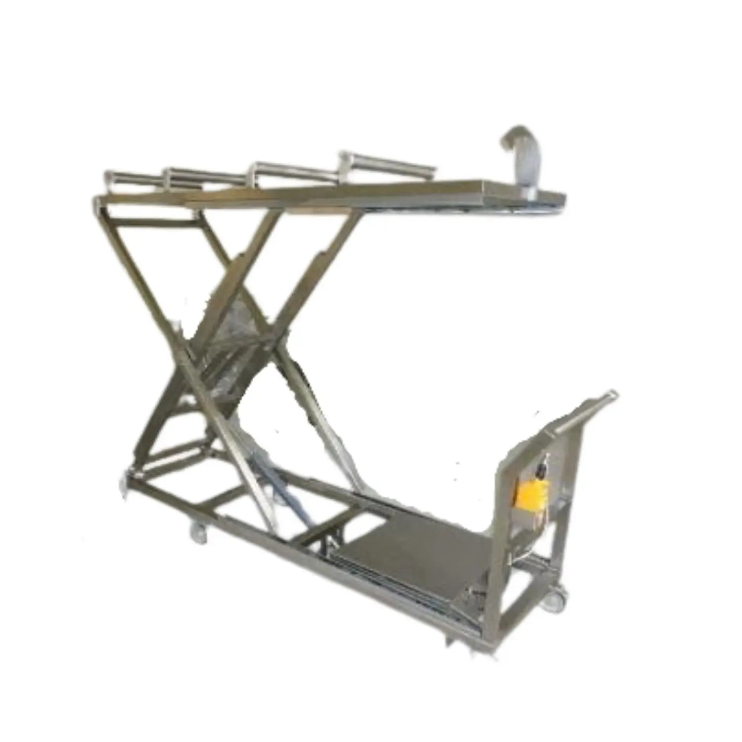 Carro elevador de cadáveres electrohidráulico Beracah Médica, altura 1.80 m, capacidad 200 kg, para transporte de cuerpos.
