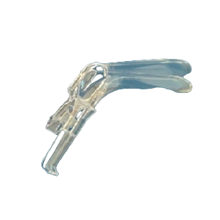 Espejo vaginal desechable chico de Beracah Medica, caja con 100 piezas, para exámenes ginecológicos y citológicos.