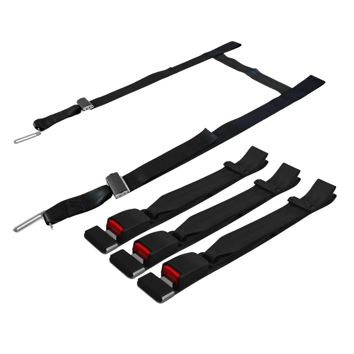 Kit de cinturones para camillas de ambulancia S-04 y S-06 de Beracah Medica, accesorios de seguridad para transporte médico.