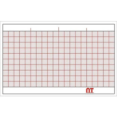 Rollo de papel para ECG Cardioline Delta-1 de 6cm x 30m, color rojo, marca Beracah Medica, paquete con 10 rollos.