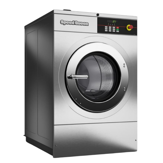 Lavadora industrial Beracah Medica de montaje rígido, capacidad máxima de 36 kg, en uso en un entorno industrial.