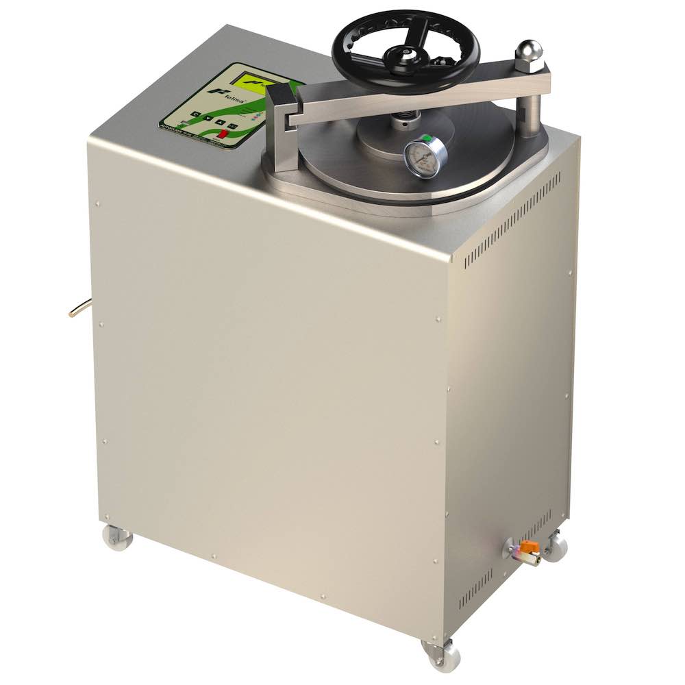 Autoclave digital automático de acero inoxidable MSI Beracah Médica, capacidad de 40 litros y dimensiones 30x60 cm.