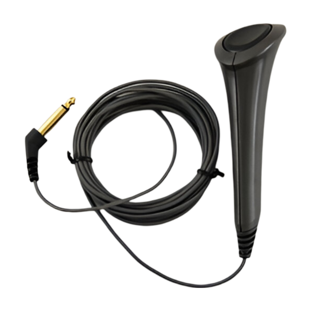 Pulsador de respuesta de paciente para audiómetro Interacoustic, accesorio de Beracah Medica para audiómetros y timpanómetros.