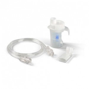 Kit de nebulizador para NEC 801 de Beracah Medica, accesorios y refacciones para nebulizadores, componentes visibles en la imagen.