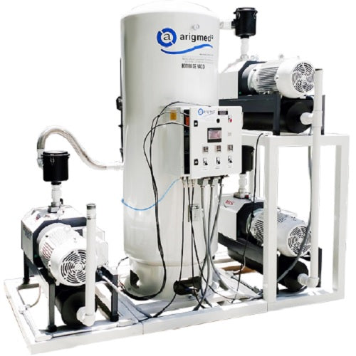 Sistema de vacío médico Beracah Medica sin aceite con tecnología de garra para gases hospitalarios, apto para WAGD Duplex 68 SCFM.