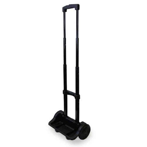 Carrito de transporte para concentrador Inogen G2 de Beracah Medica, con ruedas y asa para facilitar traslado.