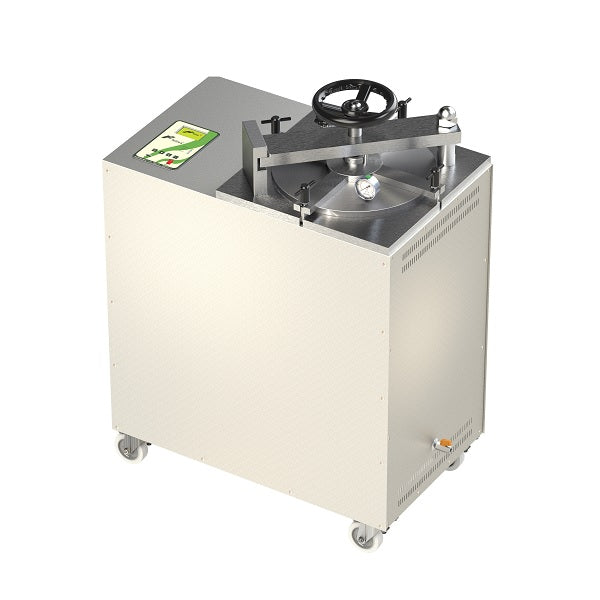 Autoclave automática digital de acero inoxidable Beracah Médica, de mesa, 90 litros y dimensiones 40x60 cm.