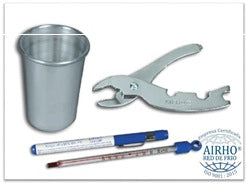 Kit de calibración para termómetro de vástago Beracah Médica, incluye instrucciones y accesorios para ajuste preciso.