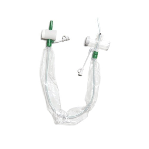 Sistema de succión cerrado para tubo endotraqueal en pieza en “T” de 10 FR/54 cm, caja con 20 unidades, marca Beracah Médica.