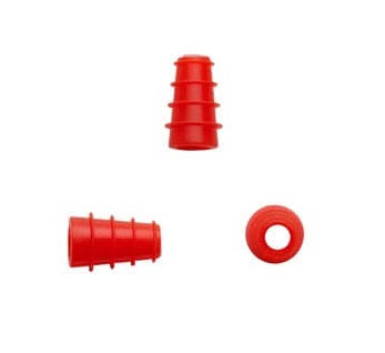 Olivas de presión infantiles embridadas de 3-5 mm en color rojo, en bolsa con 100 piezas, para tamizaje audiológico.