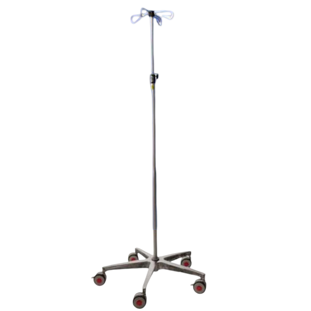 Porta venoclisis antimagnético para MRI de Beracah Médica con 4 ganchos y ruedas de 7.6cm con freno, equipo para resonancia magnética
