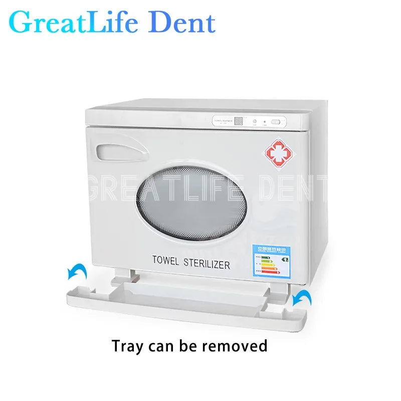 GreatLife Dent Equipo de laboratorio Dental Original, gabinete de desinfección UV, esterilizador médico con función de secado eléctrico, 28L