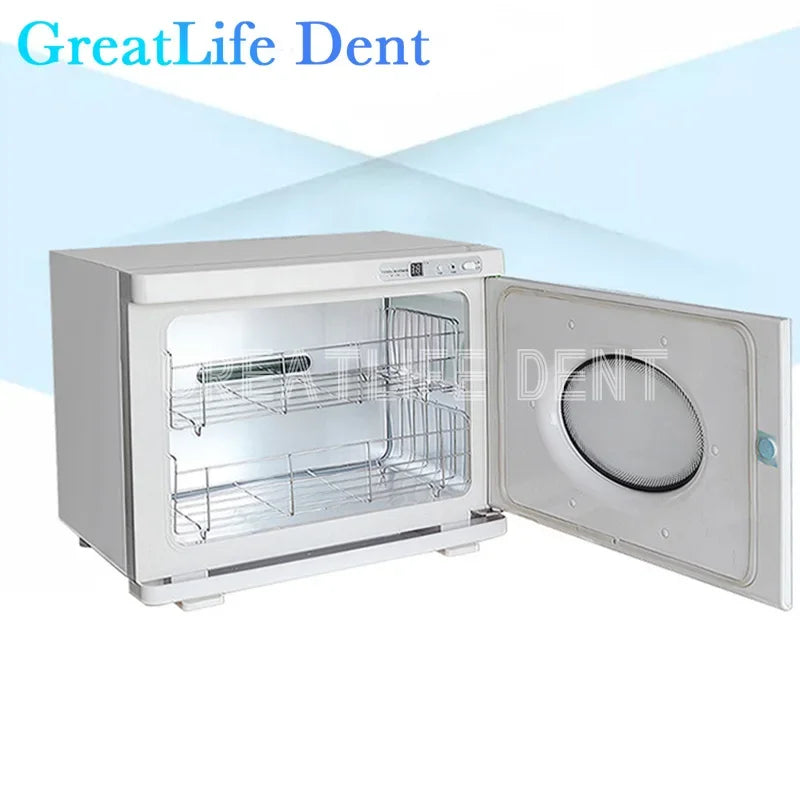 GreatLife Dent Equipo de laboratorio Dental Original, gabinete de desinfección UV, esterilizador médico con función de secado eléctrico, 28L