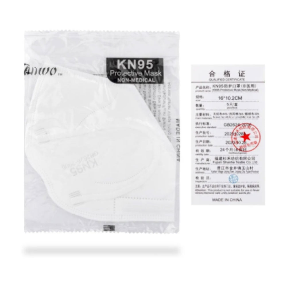Cubrebocas Kn95 Mascarilla Tapabocas Certificado 1000 piezas marca Sanwo
