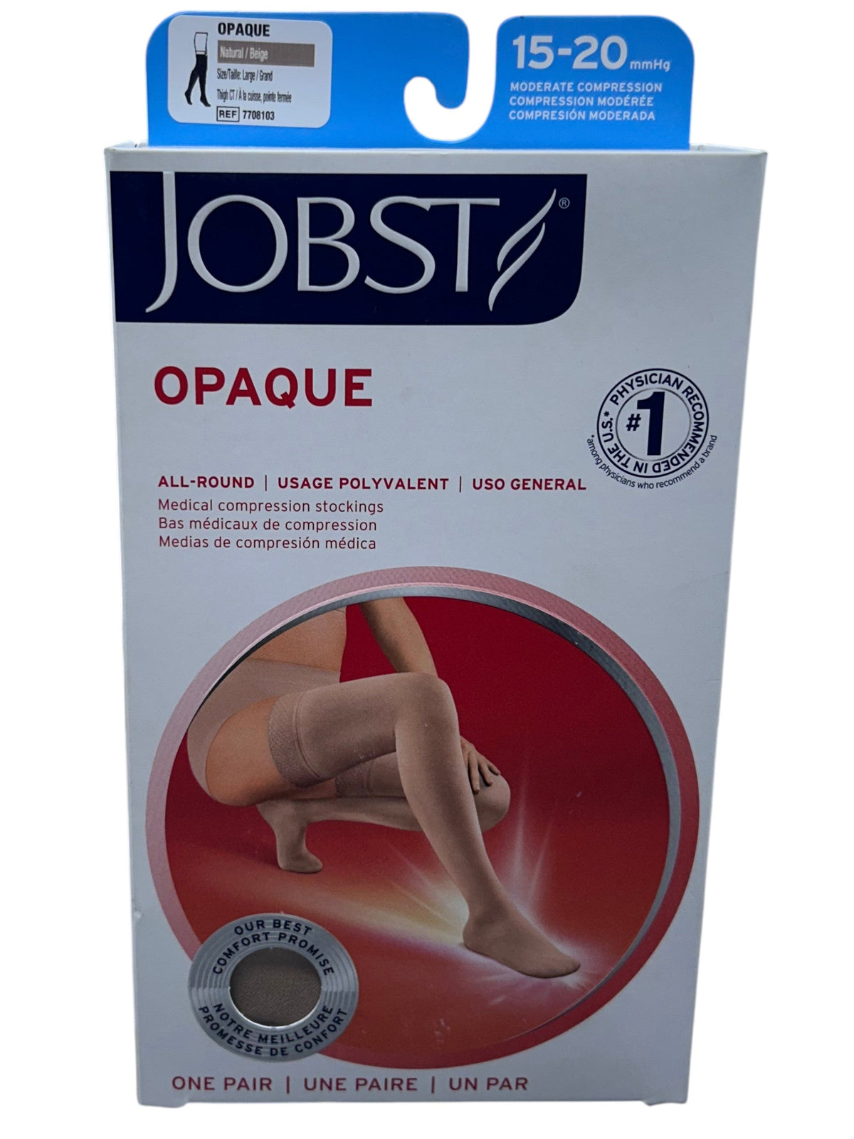 Medias opacas de compresión JOBST, media cerrada de 15-20 mm Hg para piernas, especialidades en medias de compresión.