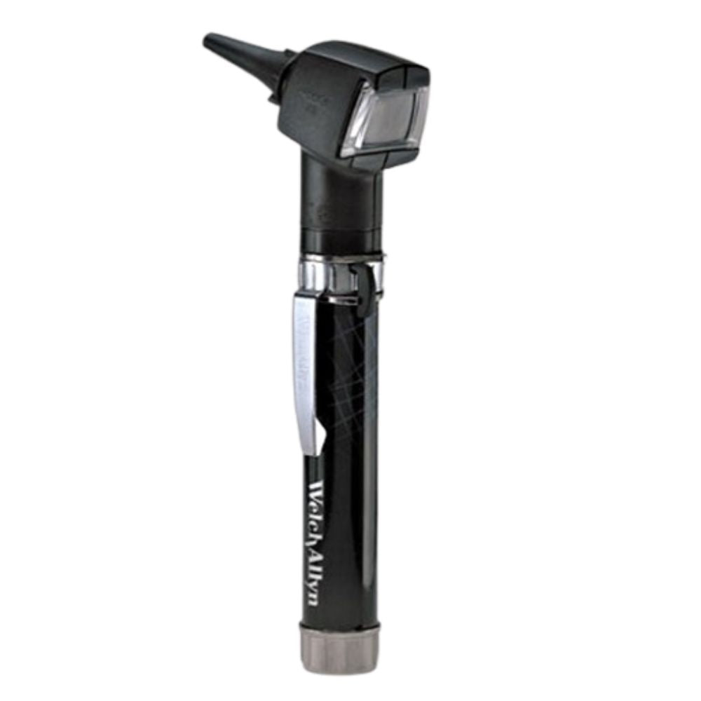Otoscopio Welch Allyn Pocket Junior con mango y sin estuche, ideal para otorrinolaringología, en color negro y compacto.