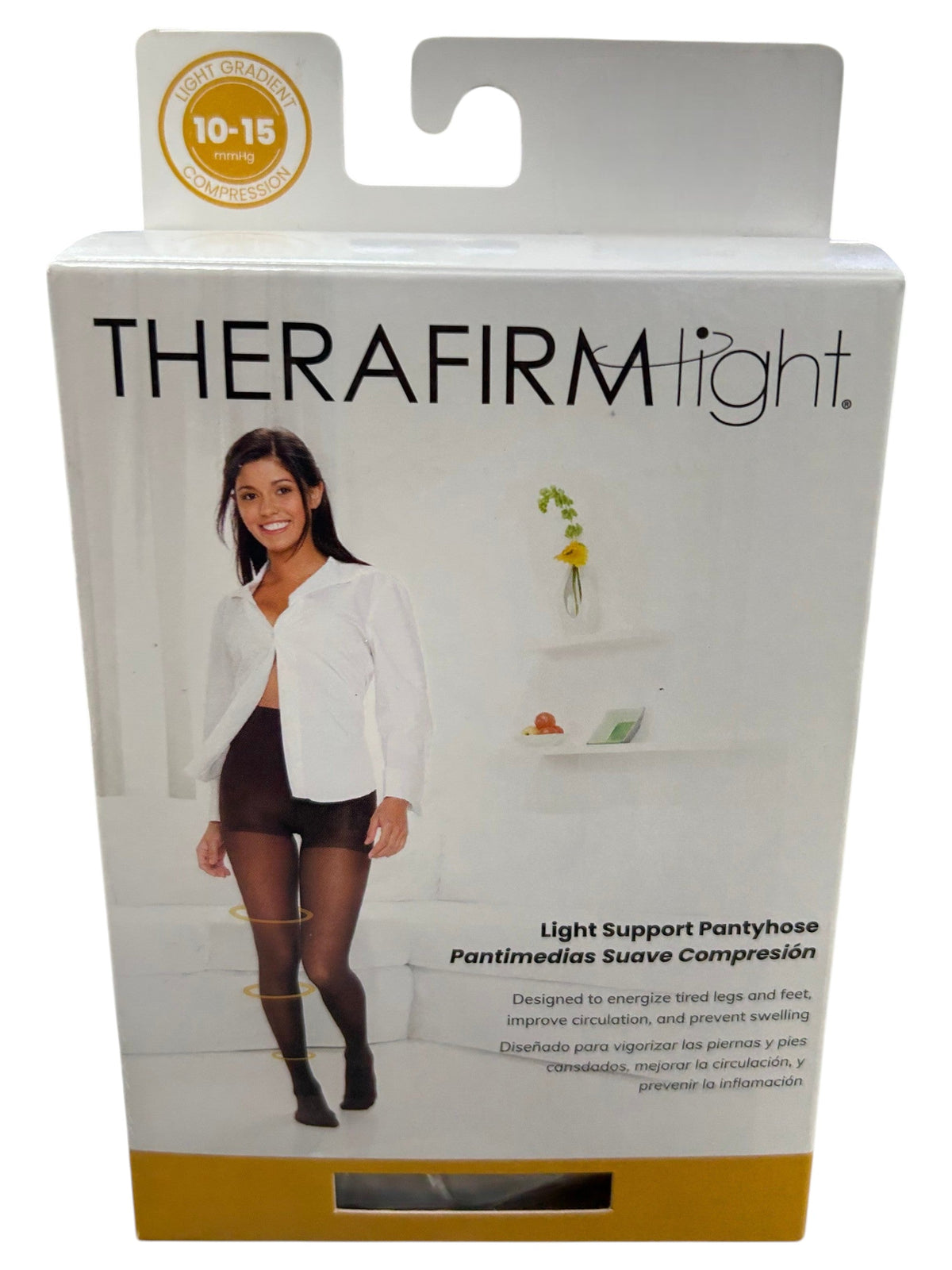 Pantimedia de baja compresión Therafirm® de 10-15 mmHg, especialidades para mejorar la circulación y comodidad en las piernas.