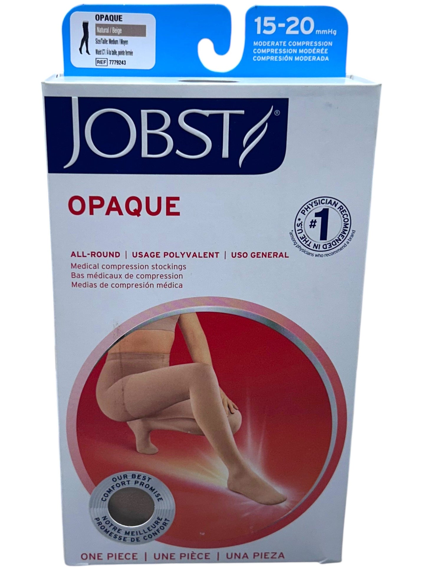 Pantimedia Opaque compresion 15-20 mm hg punta cerrada