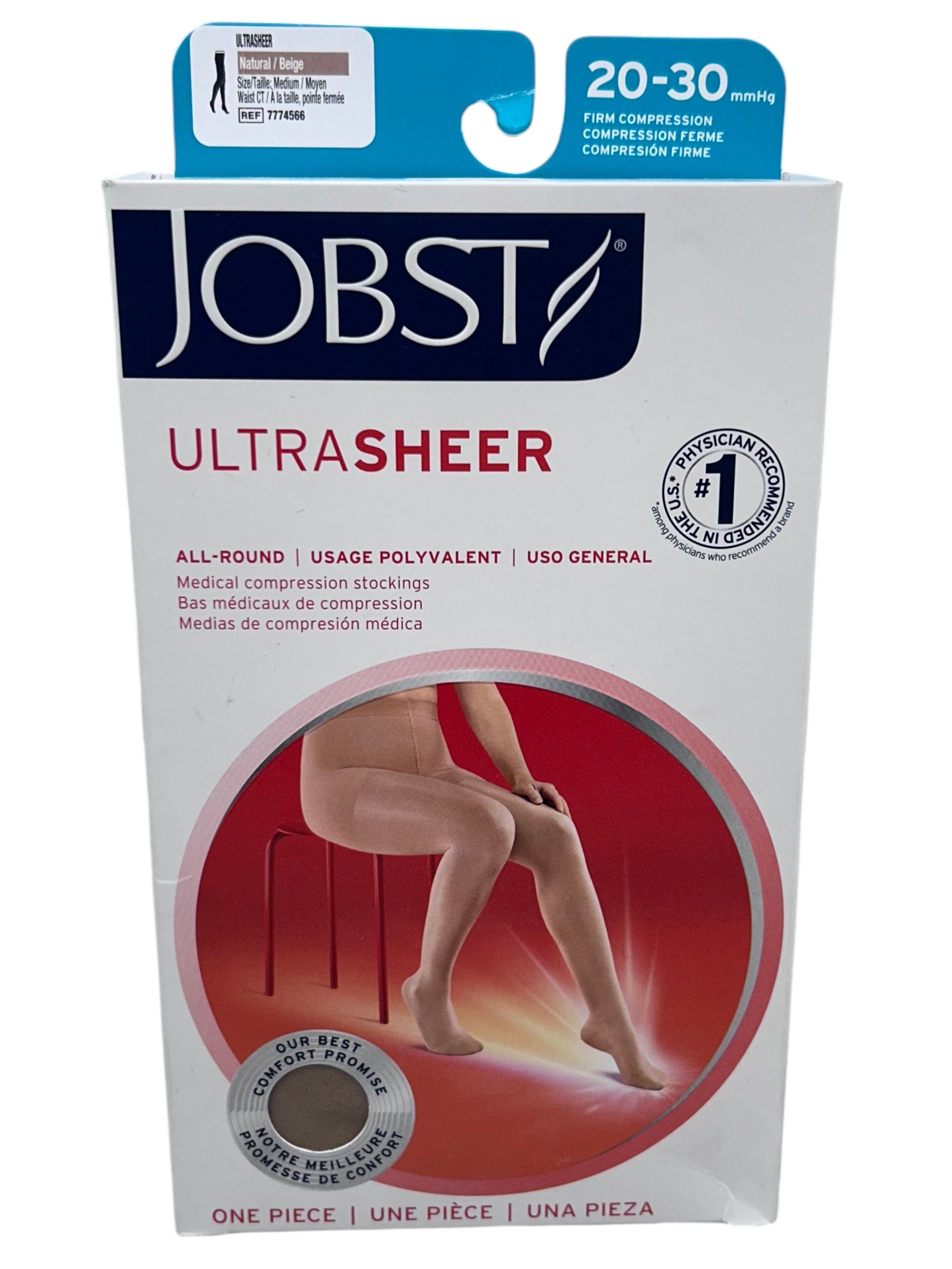 Pantimedia Ultrasheer compresion 20-30 mm hg punta cerrada