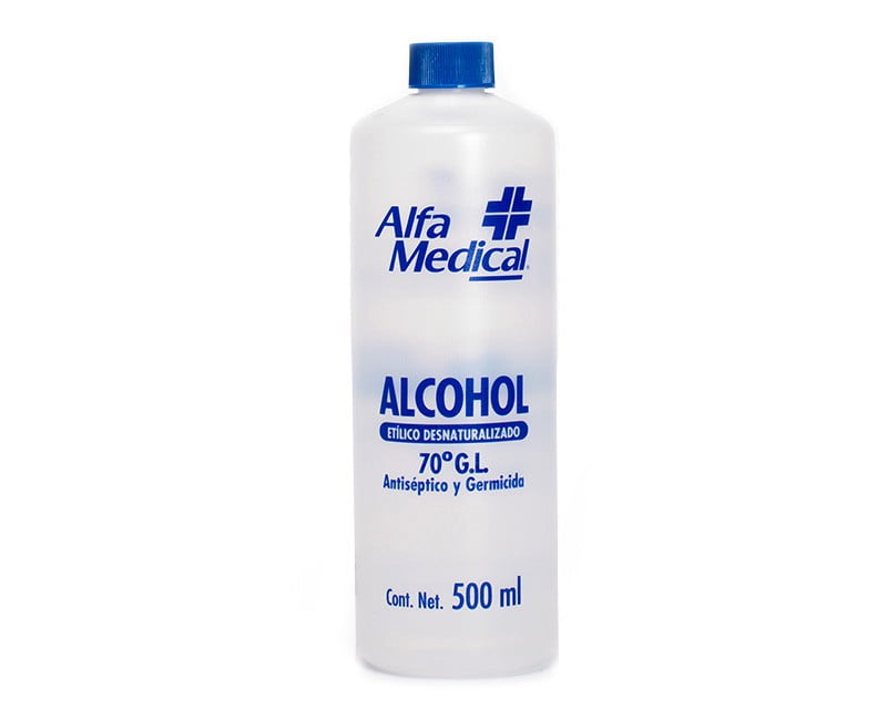 ALFA MEDICAL | DENATURED ETHYL ALCOHOL 70º G.L. / 500 ML
