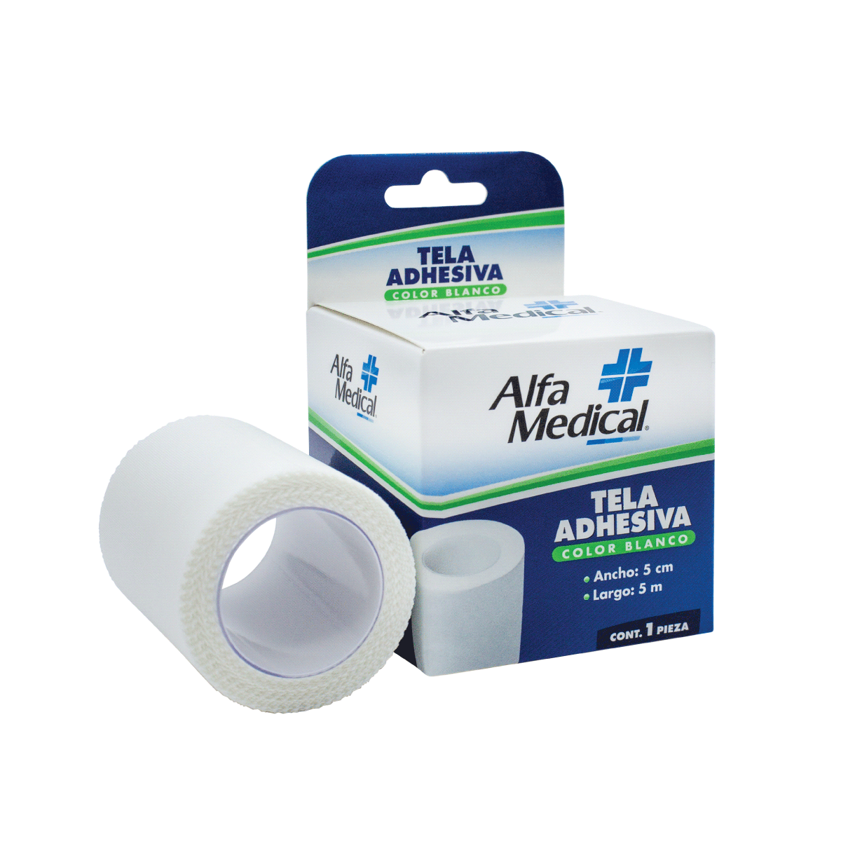 ALFA MEDICAL | ADHESIVE TAPE / WHITE 5 CM X 5 M / 12 PCS