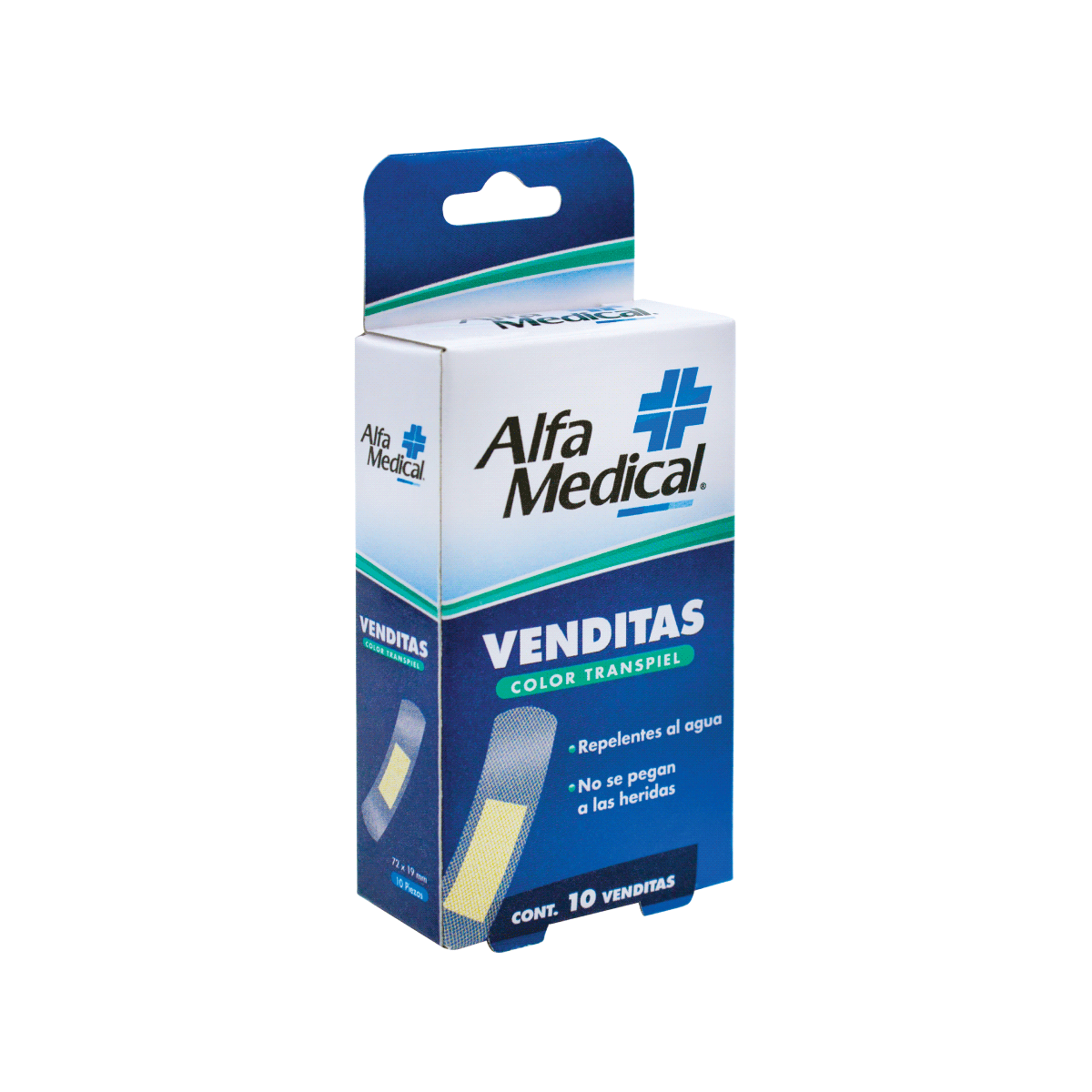 ALFA MEDICAL | ADHESIVE BANDAGES / TRANSDERMAL / 10 PCS