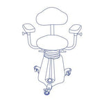 1-motor surgery chair with backrest, armrests, and wheels Cat. REY-BANQUIR-M Reysa brand