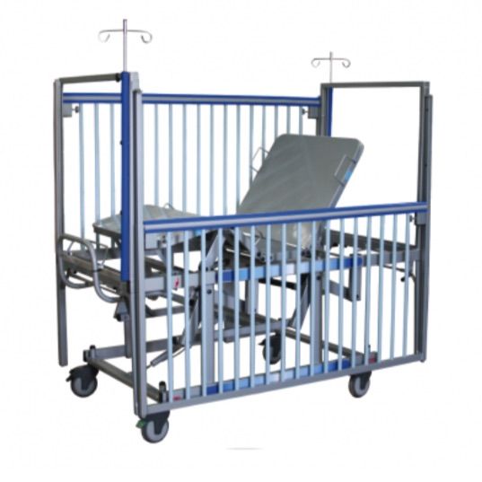 Cama pediatrica de 3 posiciones con sistema