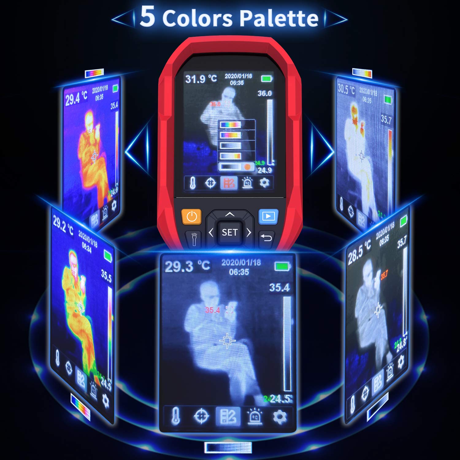 Cámara termográfica infrarroja de 220 x 160 IR