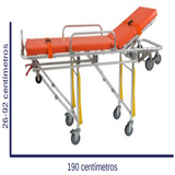 Automatic ambulance stretcher with waterproof mattress and belts. Cat. IME-CMLLAN Brand Inmed