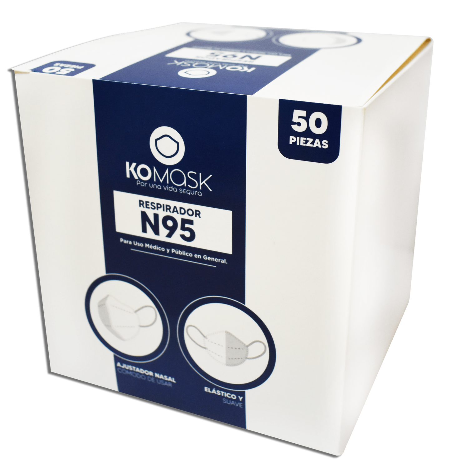 KOMASK 100-count N95 3-ply daily use face masks