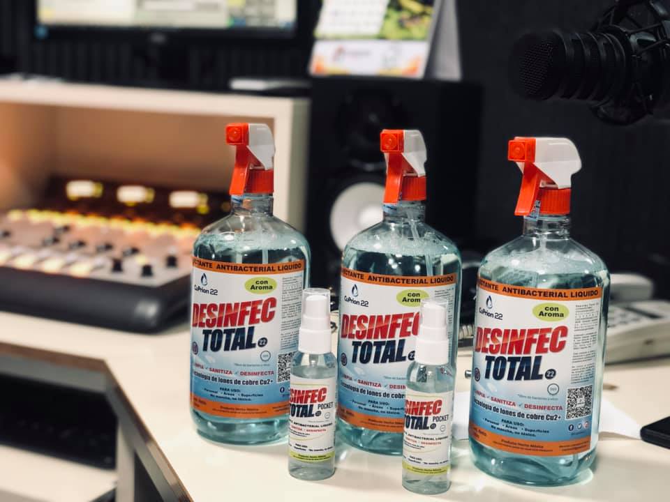 Liquid Disinfectant 1 Lt Based On Cu2+ Copper Ions