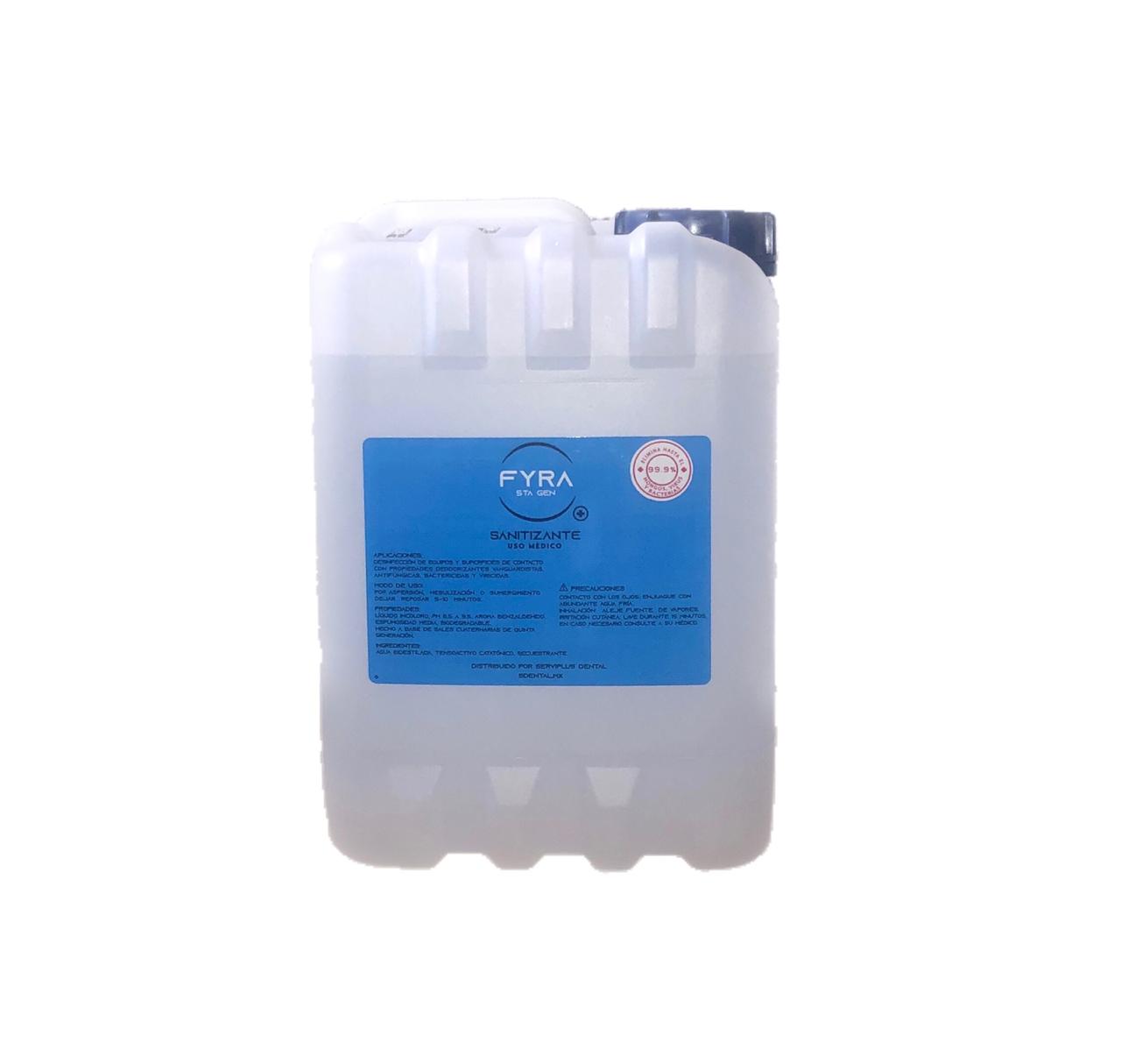 FYRA medical disinfectant/sanitizer (blue) 5 L - Box with 4 units Nebulizable