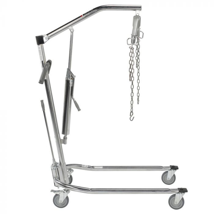 Chrome hydraulic patient lift (without seat) Model 13023 Cat. DRI-GR13023 Drive Medical