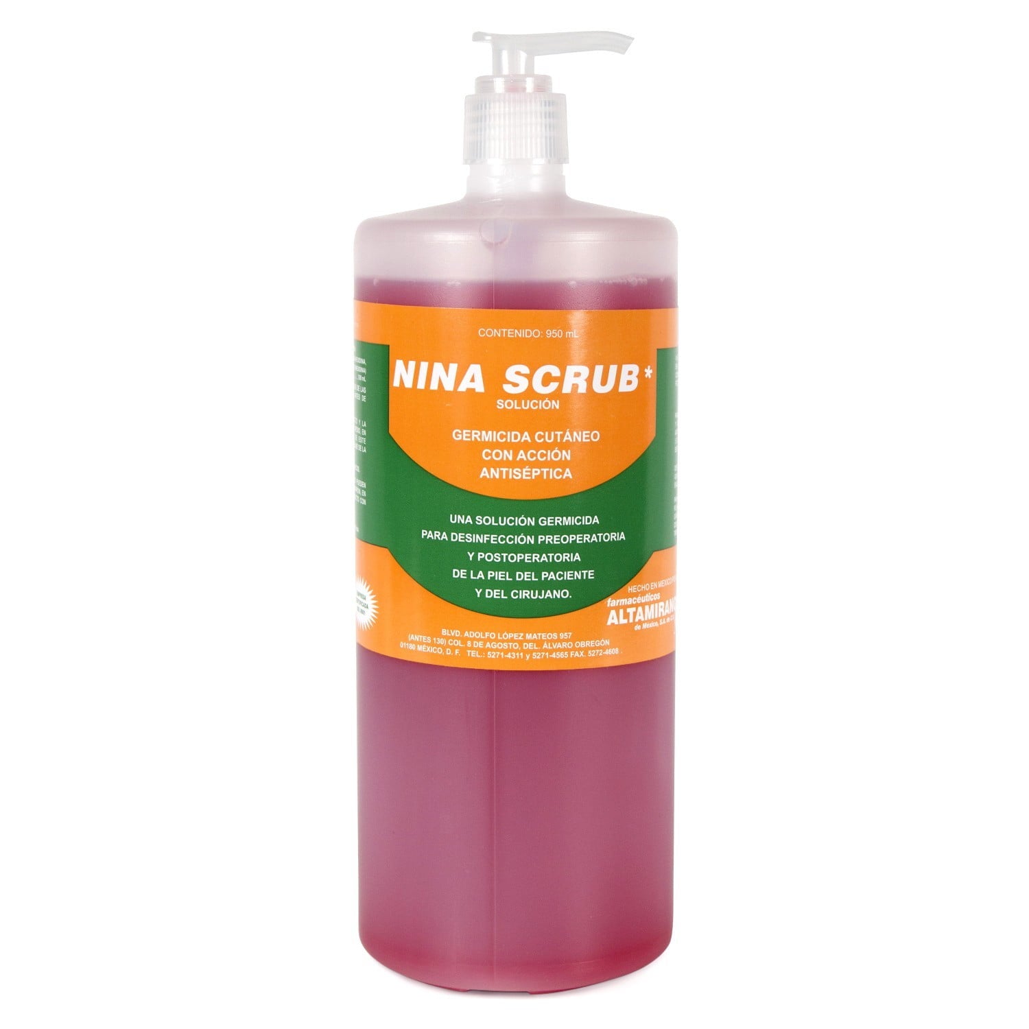 NINA SCRUB 950 ML (4% CHLORHEXIDINE GLUCONATE)