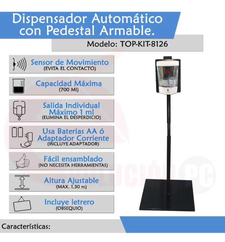 Pedestal With Automatic Gel Dispenser V3