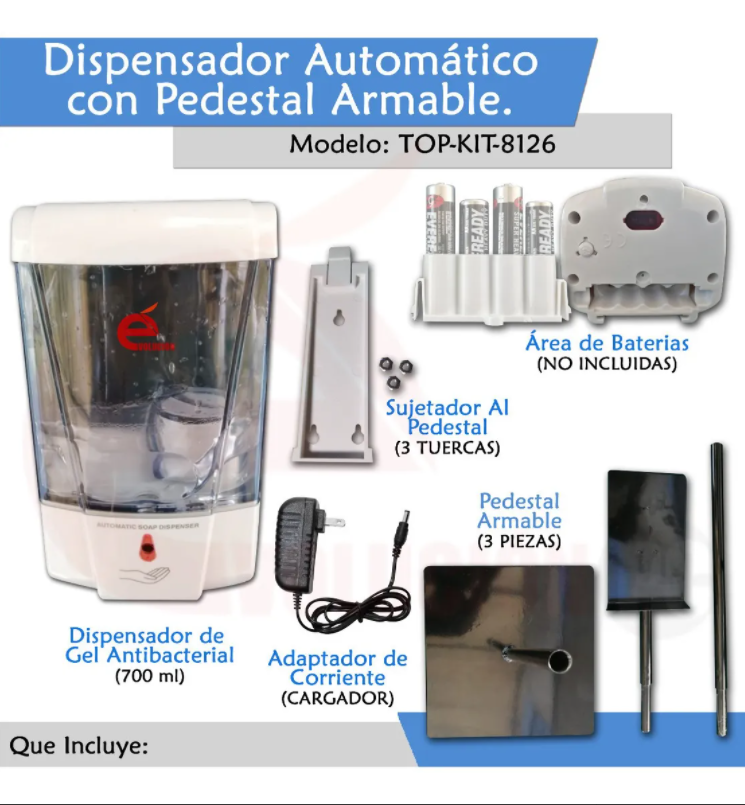 Pedestal With Automatic Gel Dispenser V3