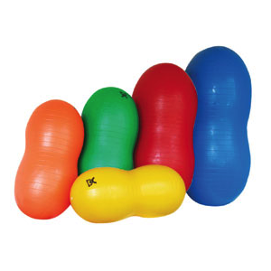 Pelota para ejercicio 40 cm amarilla tipo cacahuate Cat DYN-CD301725 Dynatronics