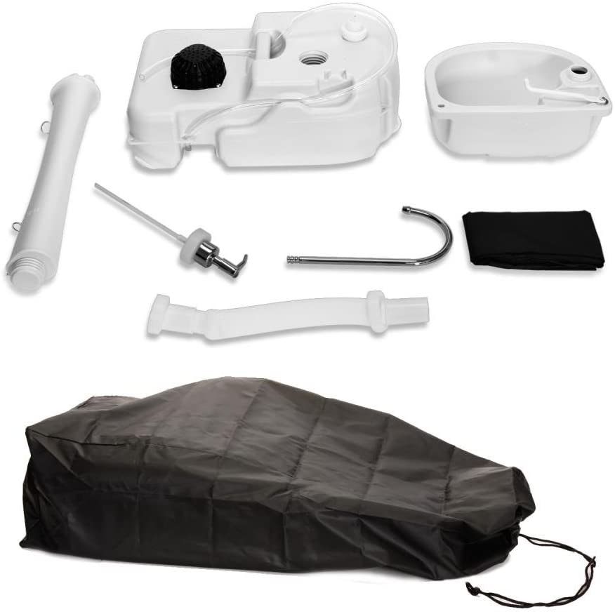 SereneLife SLCASN18 Portable Camping Sink, with Towel Holder and Soap Dispenser, 19L Capacity