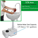 SereneLife SLCASN18 Portable Camping Sink, with Towel Holder and Soap Dispenser, 19L Capacity