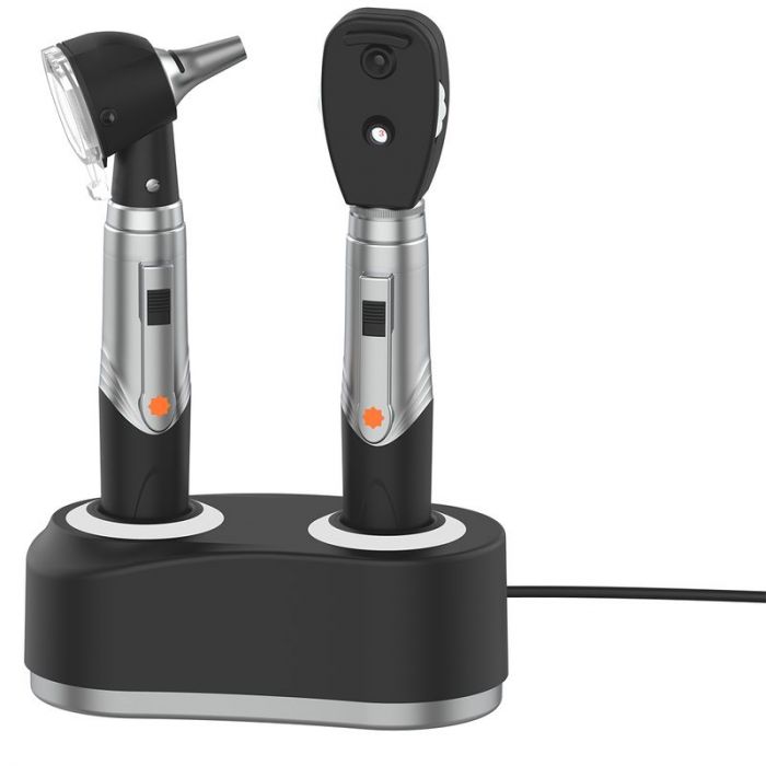 Checkatek CHK-TP312C2 Rechargeable Fiber Optic Otoscope and Ophthalmoscope Set with LED light