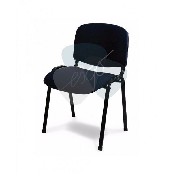 Silla apilable esmaltada acojinada