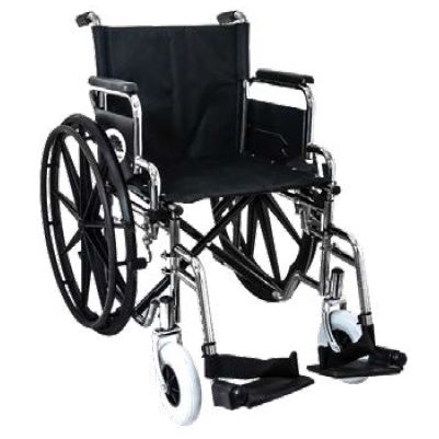Silla de ruedas cromada 19 pulgadas