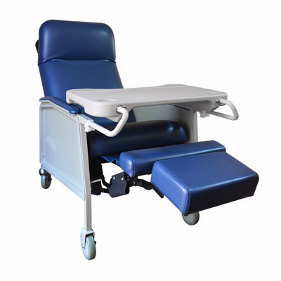 Reclining Hemodialysis and Blood Drawing Chair with 3 Positions, Blue, Model D574BR, Cat. DRI-RED574A Drive Medical