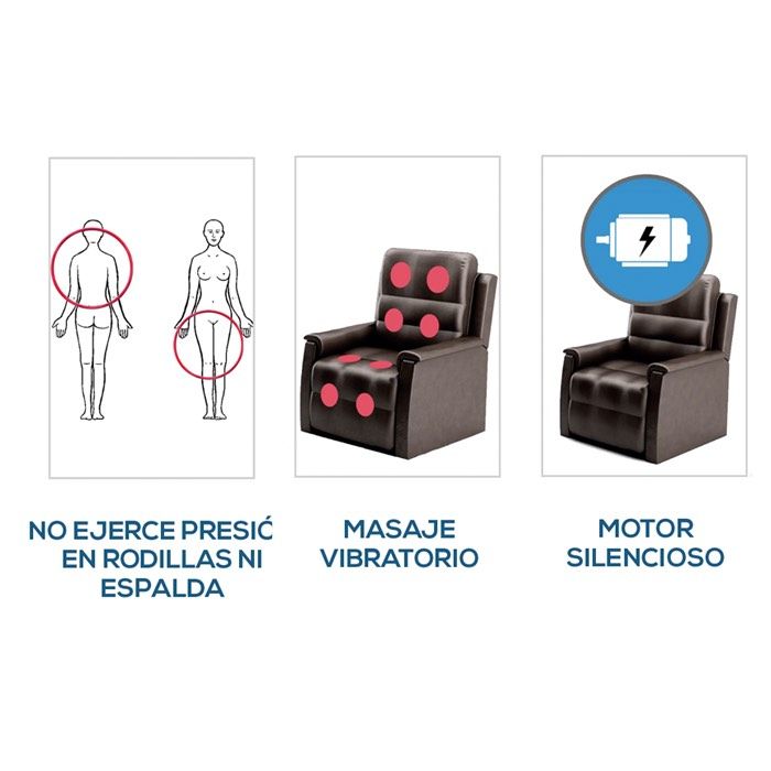 Sillón reposet eléctrico Theralift color crema de Eko-Mobility, cómodo y ajustable para relajación y descanso.