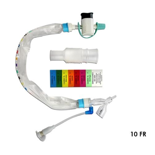 Sistema de succión cerrado adulto 10 FR simple para tubos endotraqueales
