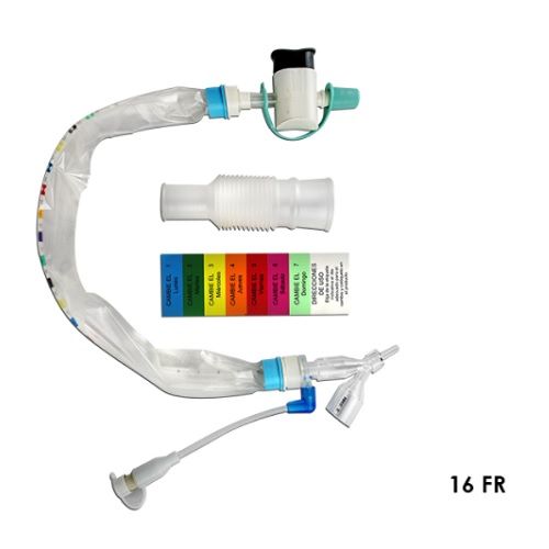 Sistema de succión cerrado adulto 16 FR simple para tubos endotraqueales
