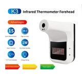 K3 Wall-Mounted Non-Contact Infrared Thermometer with Alarm (with tripod and rechargeable battery)